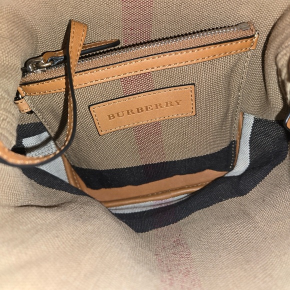 Burberry Canvas Mega Check Mini Ashby Hobo Crossbody - Picture 9 of 15